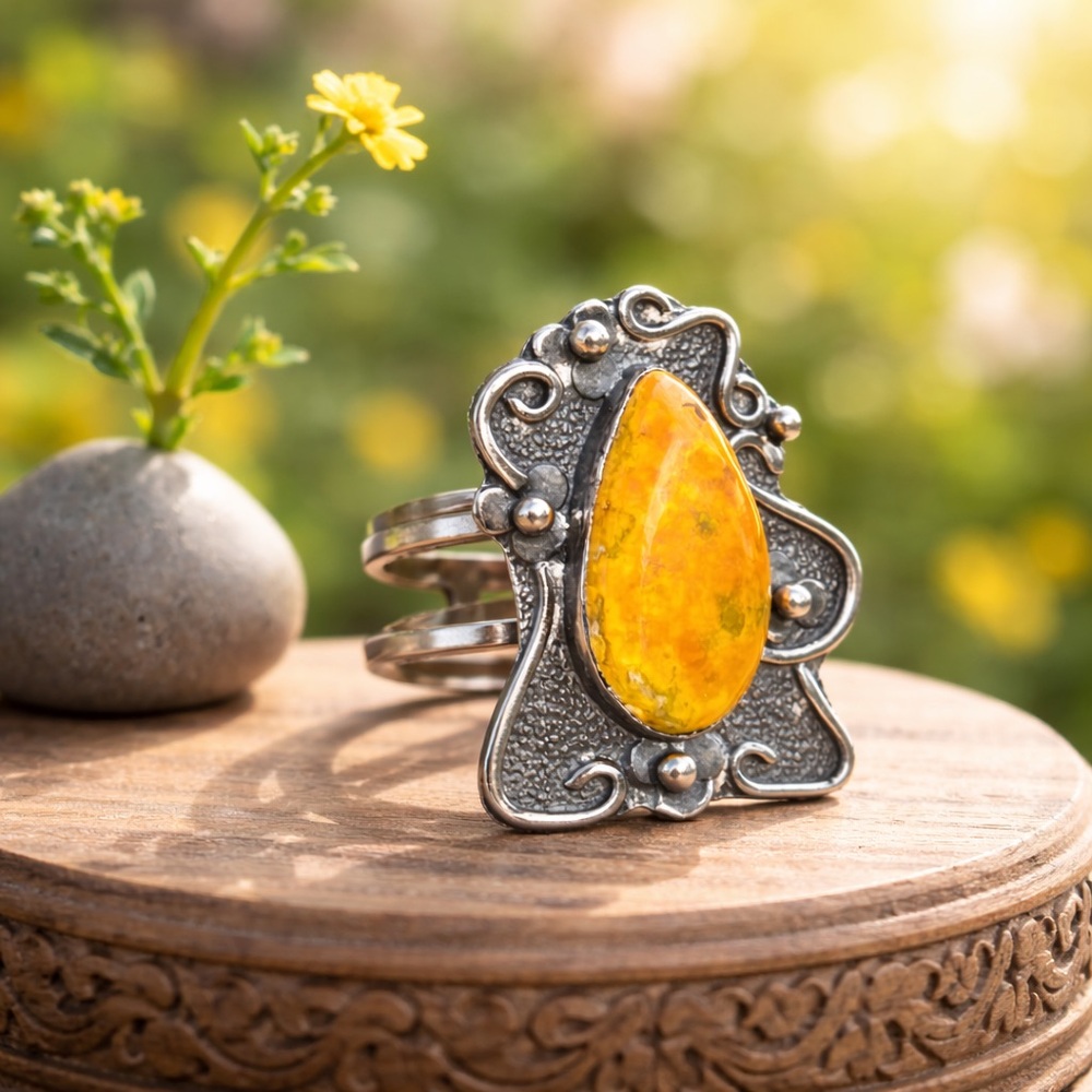 Bumblebee Jasper Ring - Picture 8 of 14